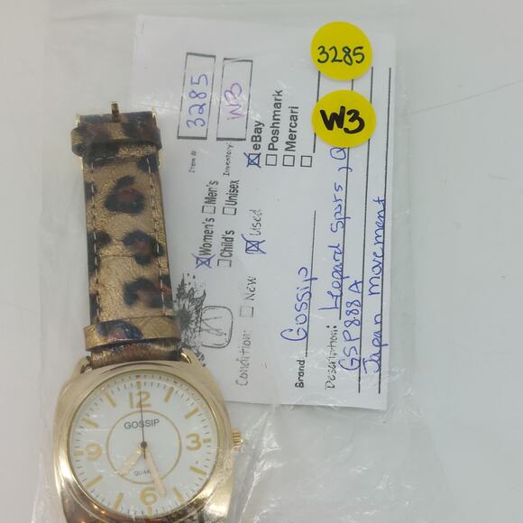 Gossip Quartz Leopard Spots Print Wristwatch Japan Movement - Picture 13 of 14